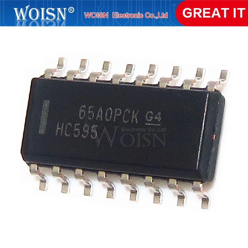 20pcs/lot 74HC595D 74HC595 SOP-16 Counter Shift Registers 8bit Shiftr new  In Stock