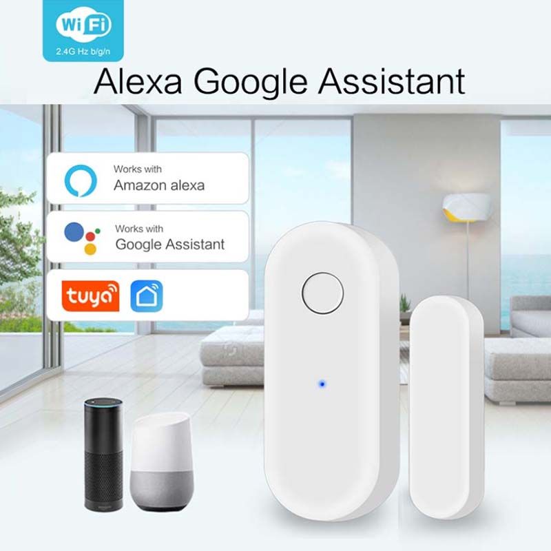 Tuya Smart WiFi Door Sensor Window Sensor Door Magnetic Alarm Detector Independent Magnetic Sensor professional design