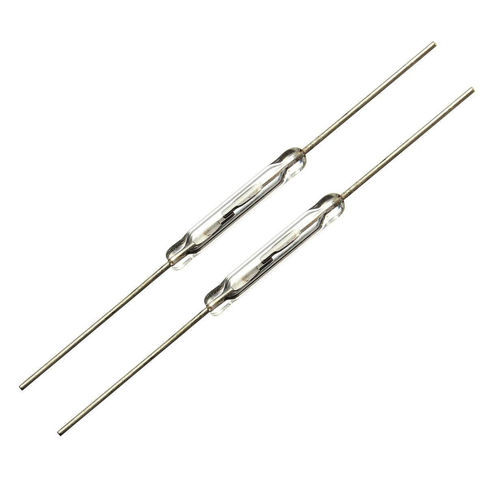 20 Pcs Reed Contact 14mm x 2mm Miniature Reed Contact Reed Switch 44mm Length