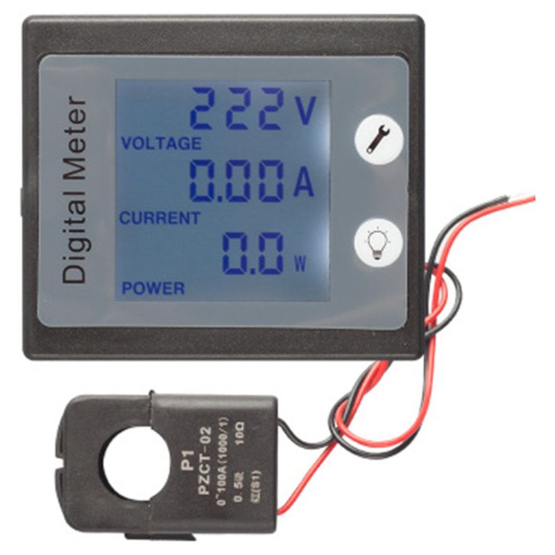 Durable Single Phase Digital Electric Saver Power Meter Wattmeter 220V 100A Khw Energy Meter Pzem-011 With Ct Split