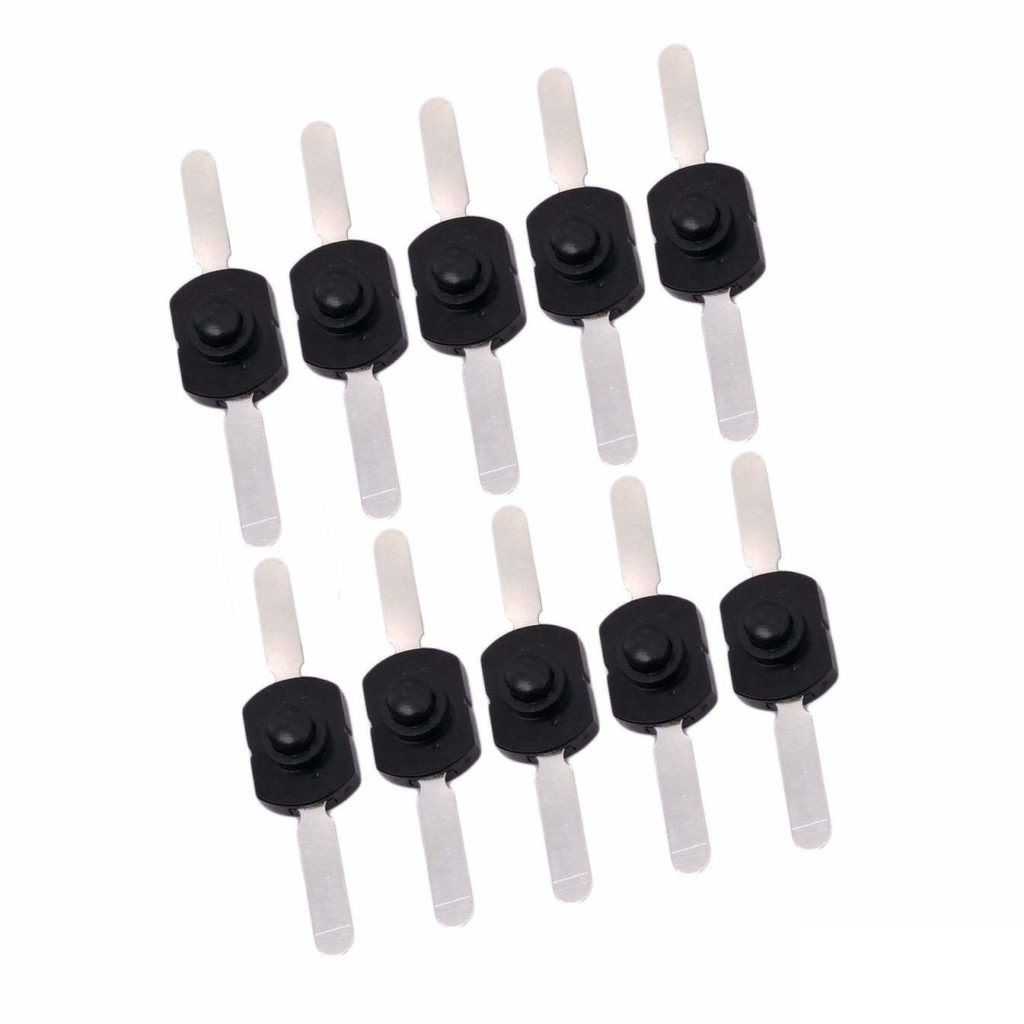 Horizontal 2 Pin Latching Torch Push Button Switch 30V 1A (10pcs)