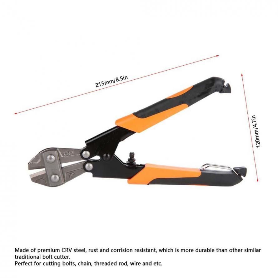 8 Inches Heavy duty Mini-Bolt Cutters Wire Cable Cutter Pliers Shear Cutting Hand Tool Crimping tool Mini-Bolt Cutter