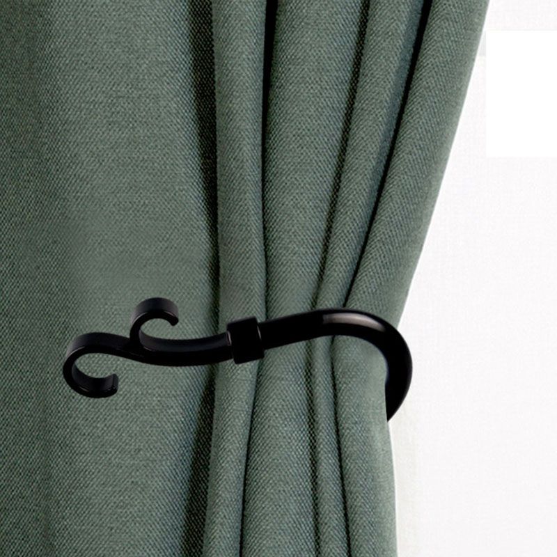 2 Pcs Metal Decorative Curtain Holdbacks, Wall Mounted Window Drapery Tiebacks for Livingroom, Office Come with Screws