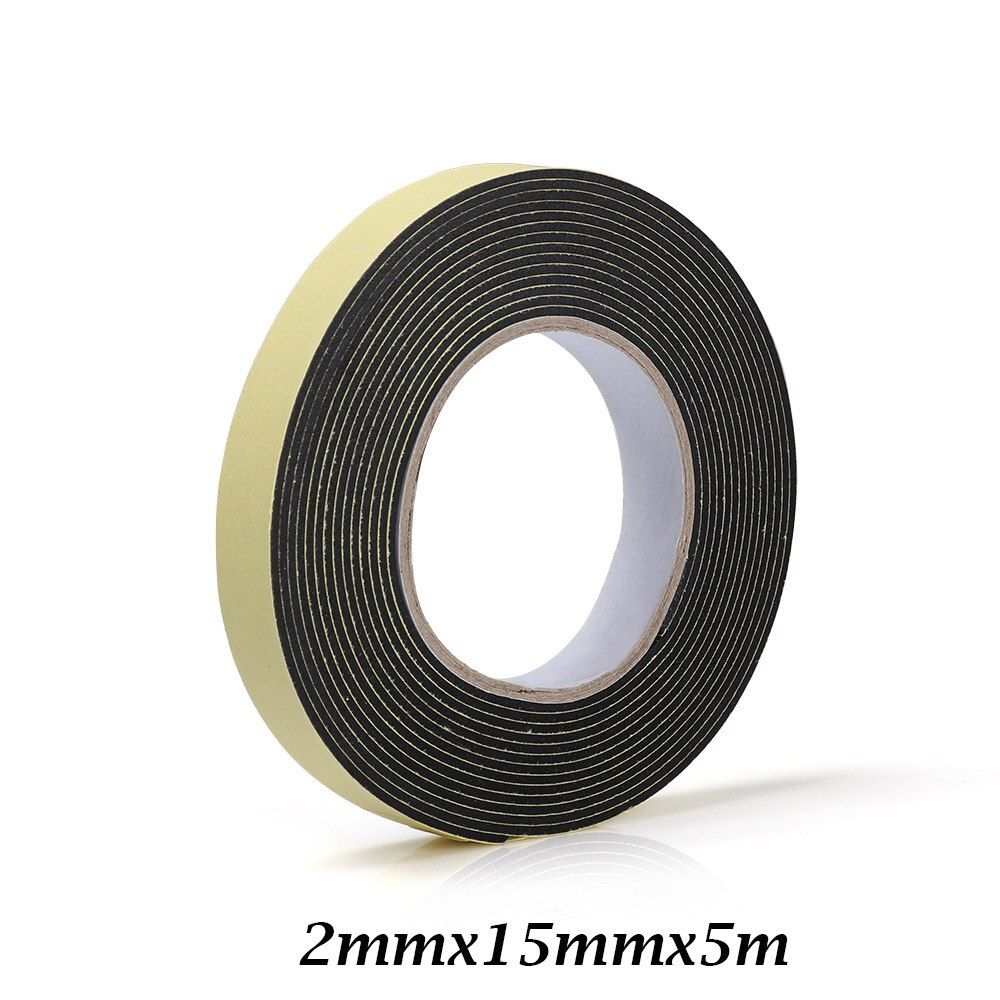 3/5m Single Sided Adhesive Weather Stripping Foam Sponge Rubber Strip Waterproof Tape For Window Door Seal Strip