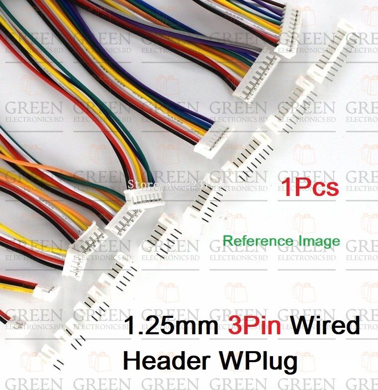 1.25mm 3Pin Wired Header W/Plug