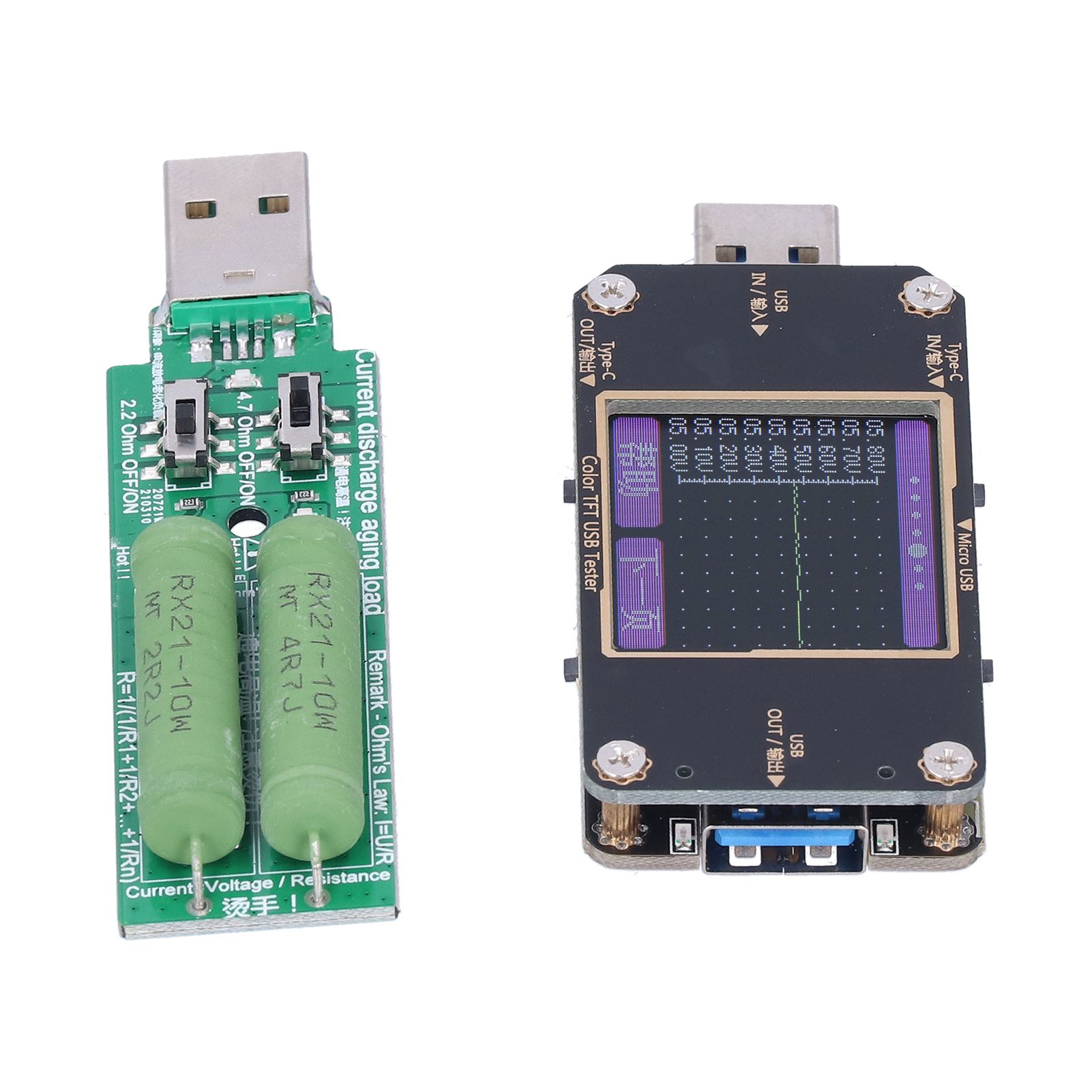 USB Current Voltage Monitor PCB Electrical Detector Meter LCD Display Multimeter