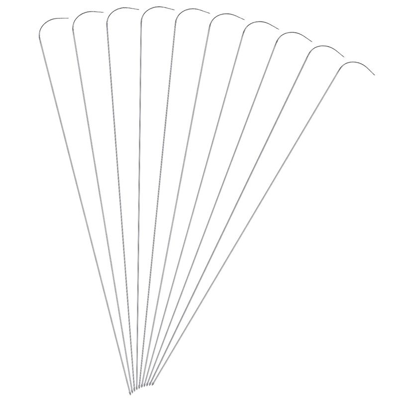 10 Pieces 6 Inches Curved Beading Needle Stainless Bead Spinner Needle String Bead Needle for Spin and String Bead