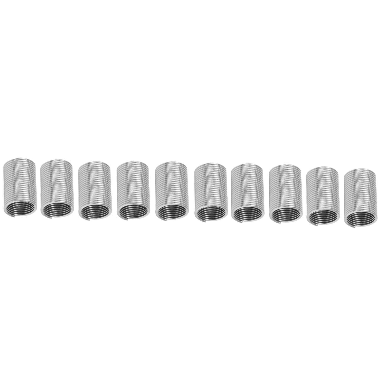 10Pcs Wire Thread Insert Stainless Steel Screw Bushing Threaded Repair Fastener