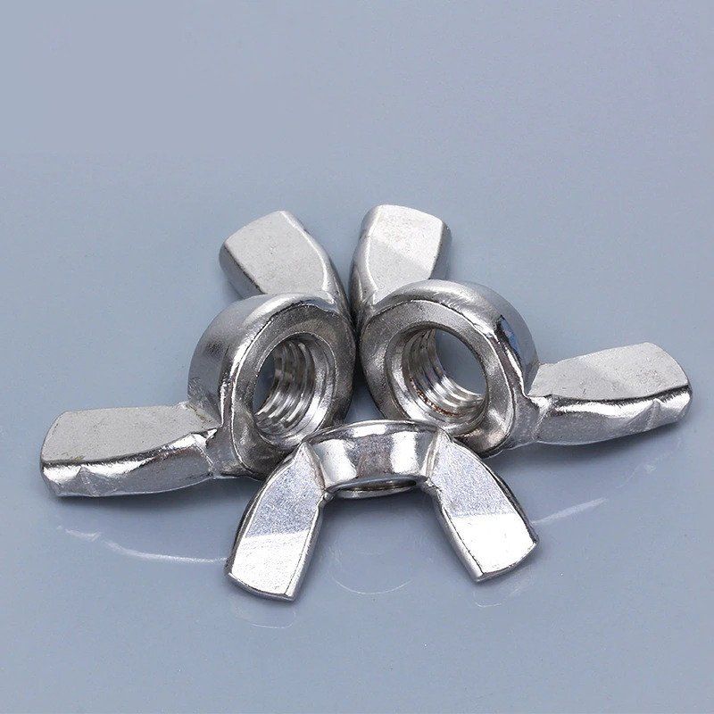10pics M6/ M8 Butterfly Nut 304 Stainless Steel Wing Nut Sheep Horn Hand Screw Hand Tighten Nut