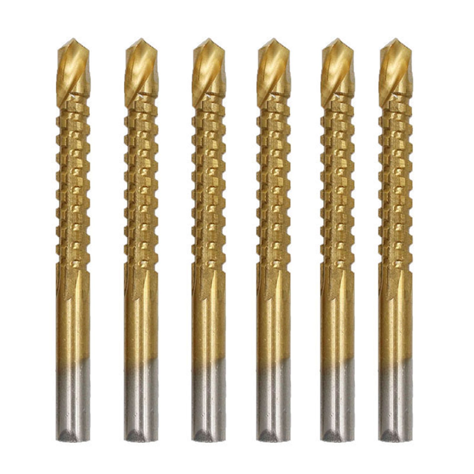 6pcs 3-8mm Bits Multipurpose HSS Twist Saw Drill Bit Set for Chipboard