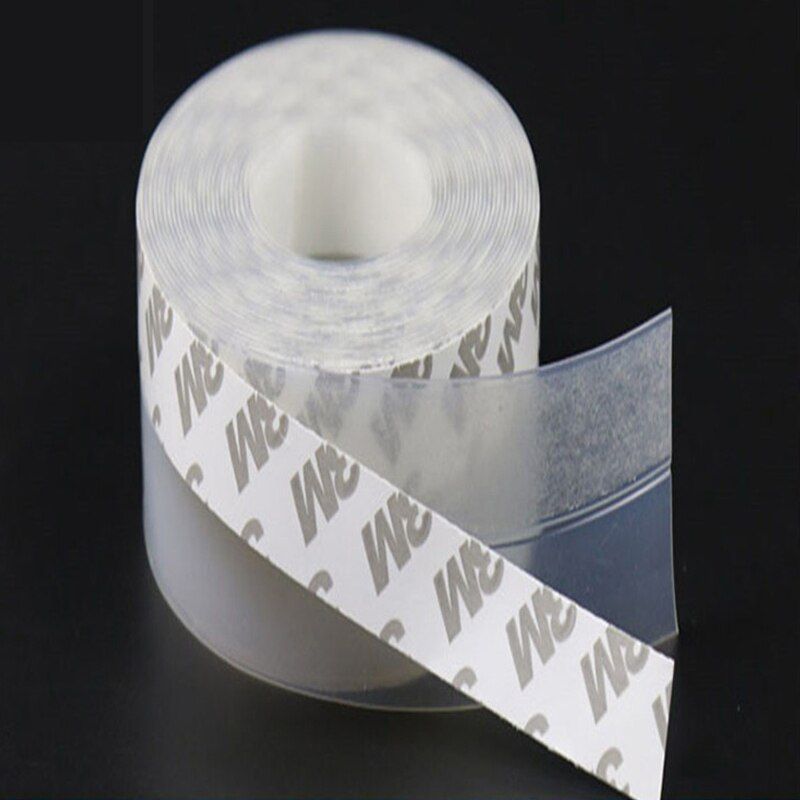 Bathroom Shower Sink Bath Sealing Strip Transparent Tape White PVC Self adhesive Waterproof Wall Sticker for Bathroom Kitchen