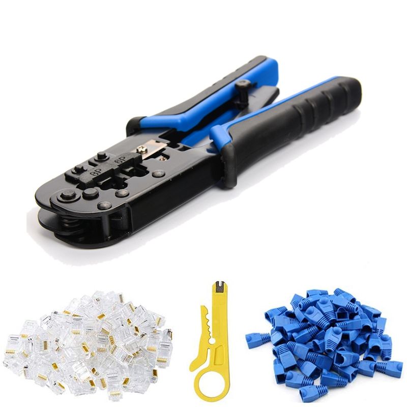 EZ RJ45 Crimping Tool Straight Through for RJ45 / RJ12 Conventional and End-Through Connectors