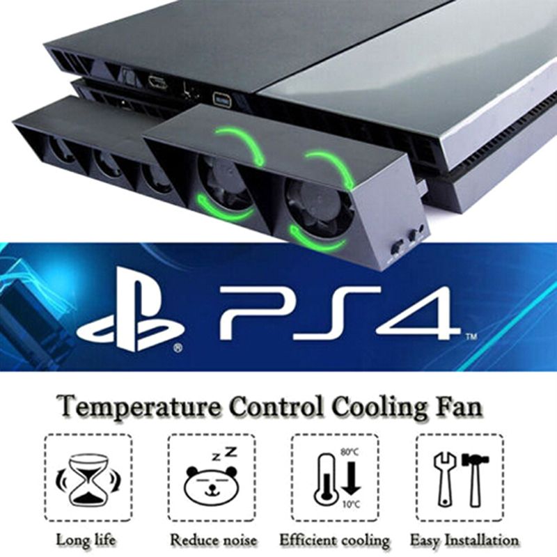 For PS4 5-Fan playstation cooling external turbo temperature cooler thermostat fan