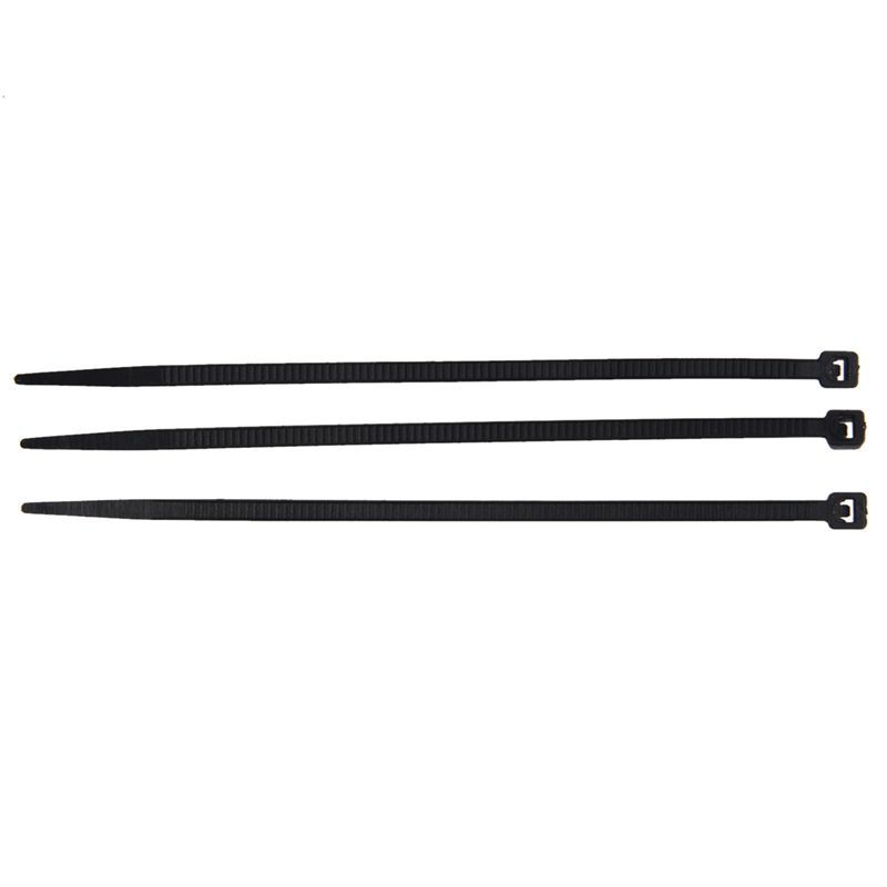 300Pcs Black Nylon Cable Zip Ties Self Locking 2.5 x 100mm