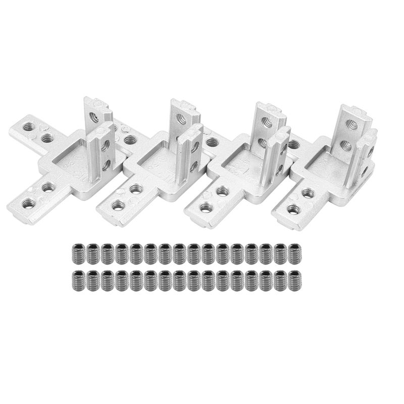 4-Pack 3030 Series 3-Way End Corner Bracket Connector,With Screws For Standard 8Mm T Slot Aluminum Extrusion Profile