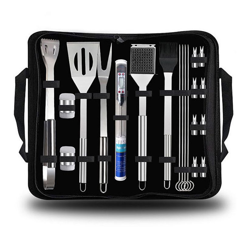 Stainless Steel BBQ Tools Set 20Pcs Barbecue Grilling Accessories Utensil for Outdoor Camping Cooking Tools Kit BBQ