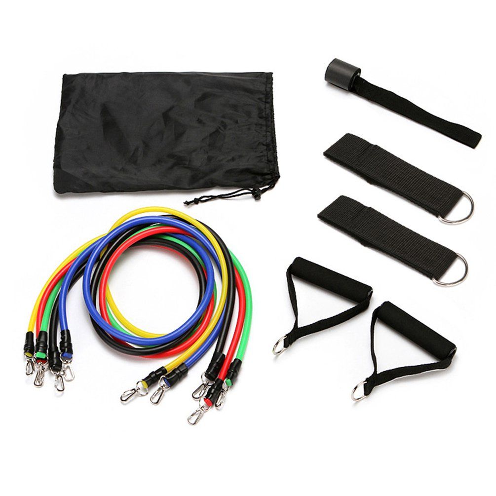 MA 11pcs set Multifunctional Pull Rope Fitness Device Exercises Resistance Bands Tubes Pedal Excerciser Yoga Loop Tube