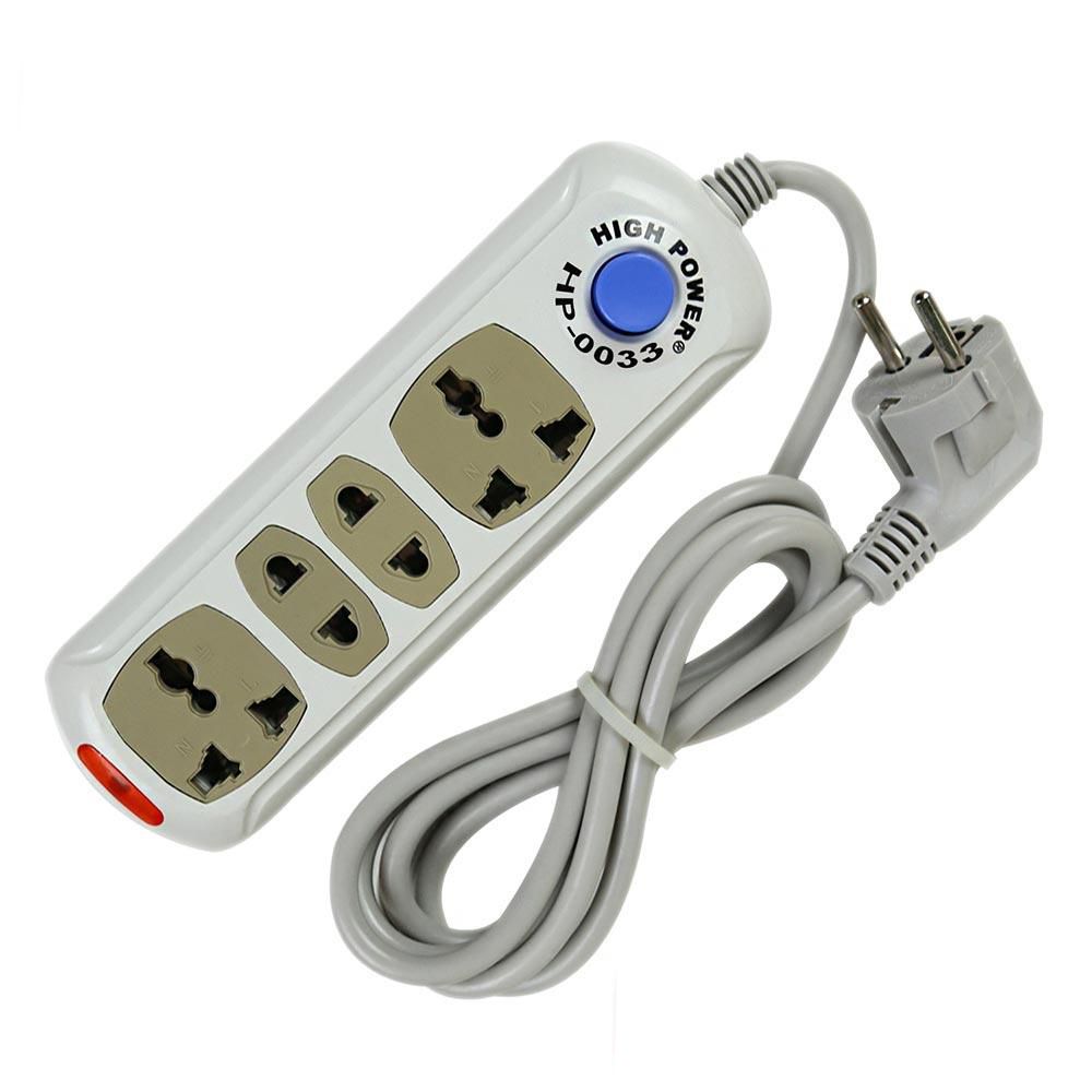Multiplug 4 port Socket HP-0033-2 Meter=7fit/Hand - Multi Plug
