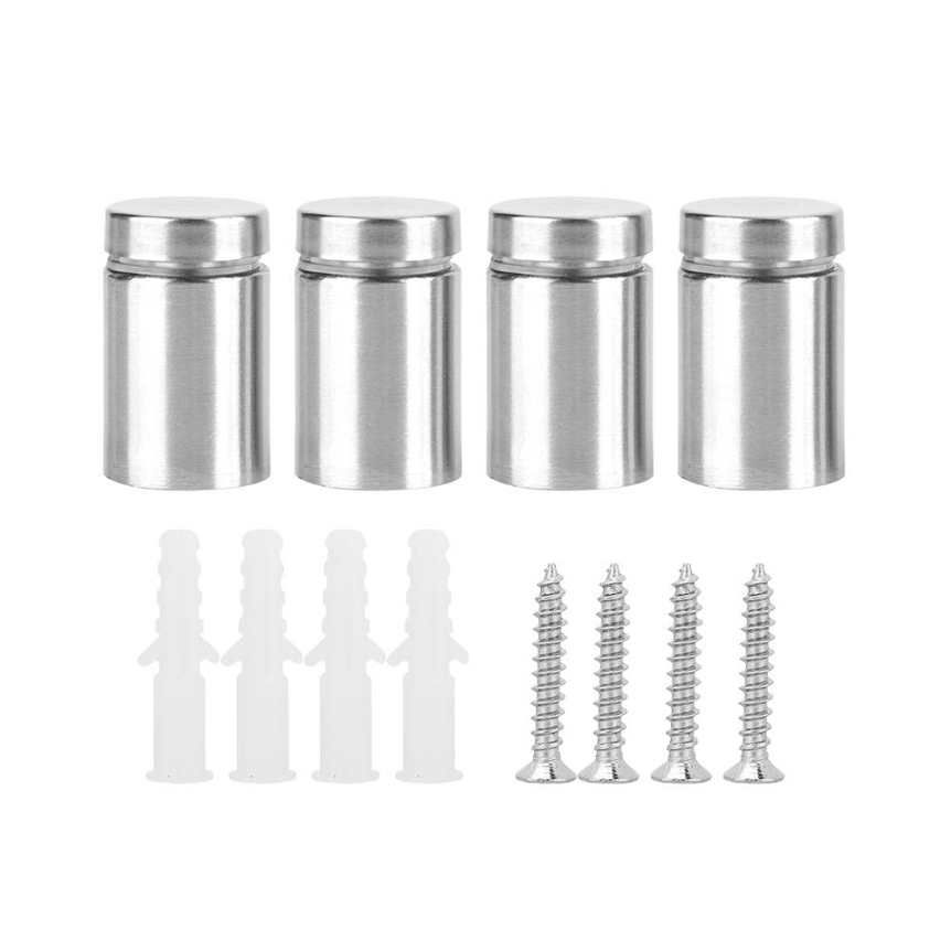 Glass Fixing Standoff 4pcs Stainless Steel Advertising Sign Screws Hollow Pin
