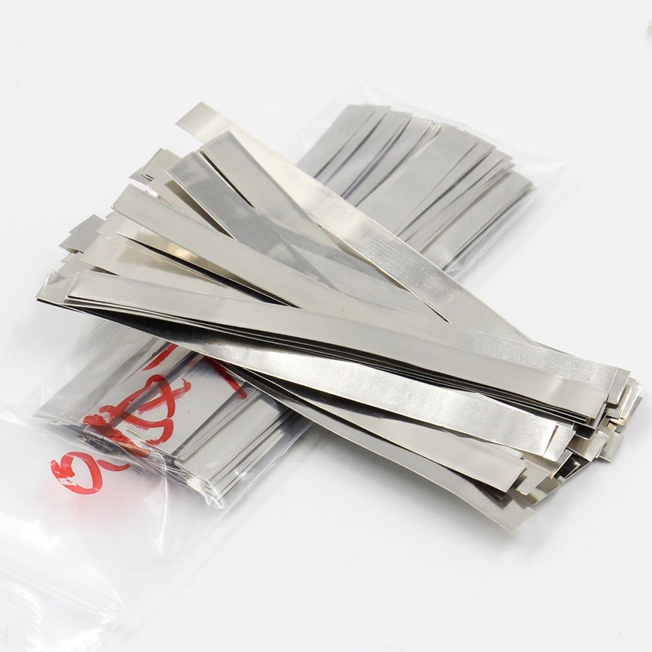 10PCS thickness 0.1mm  0.15mm Quality low resistance 99.96% pure nickel Strip Sheets for 18650  spot welding machine