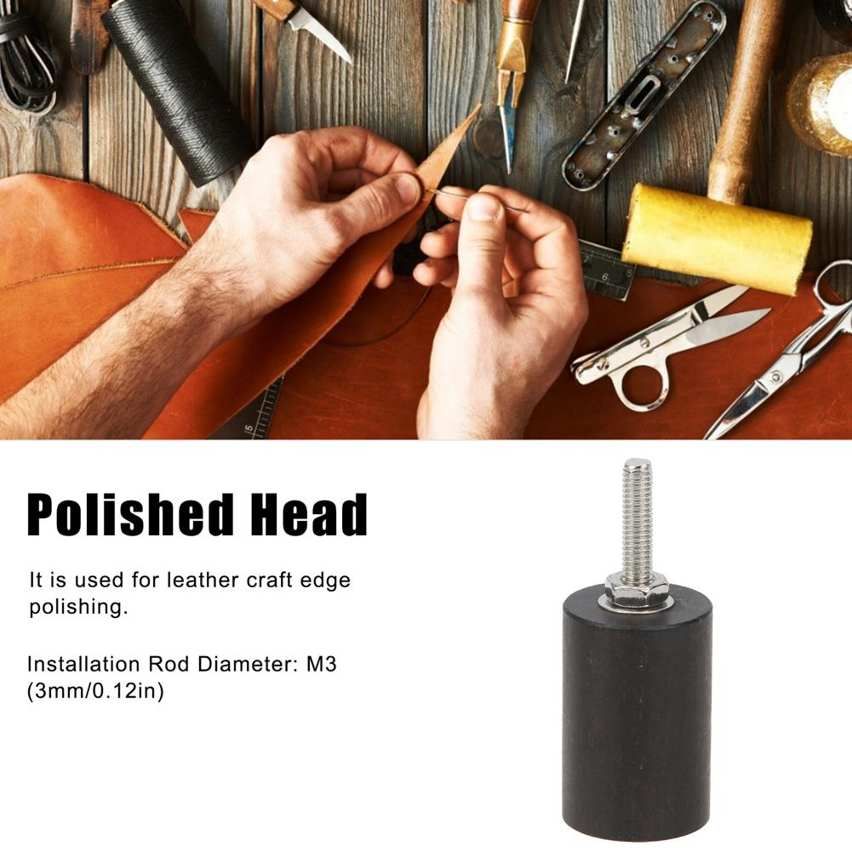Grinding Heads Sandalwood Electric Polished Head High Hardness DIY Leather Craft Edge Polishing Tool Burnisher