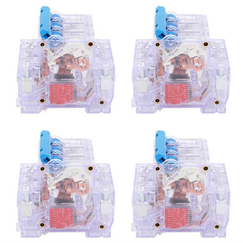4Pcs DZ47‑63 3 Pole 6‑63A Home Mini Circuit Breaker Overload Protection Switch