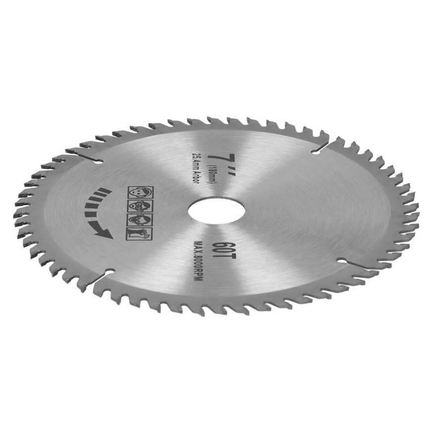 7x60T Saw Blade Circular Woodworking Cutting Disc Tool Carpentry Accessory 180mm
