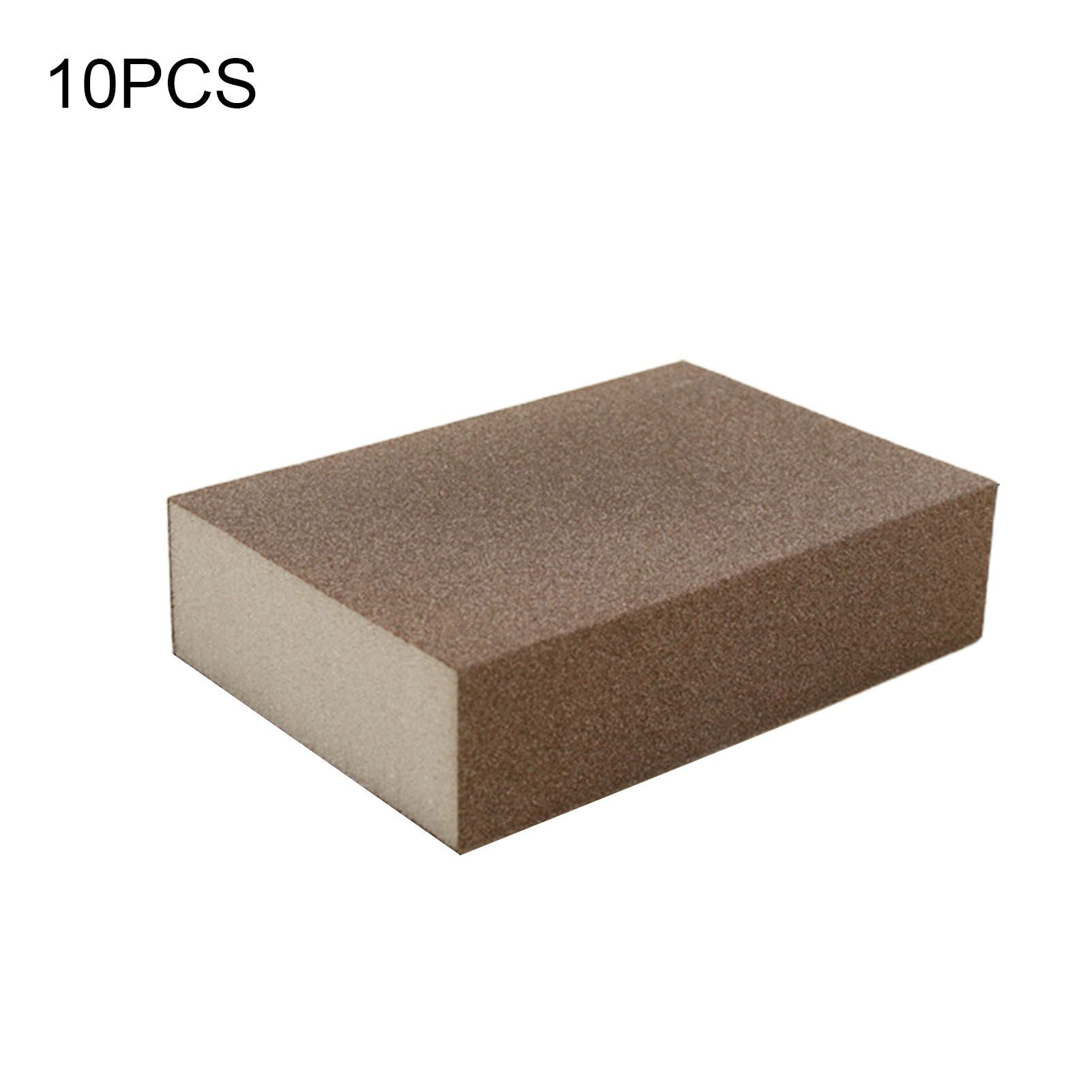 10Pcs 100Grits Wet Dry Sponge Sanding Blocks Wood Metal Wall Polishing Tool