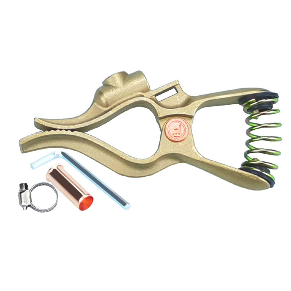 300A Welding Ground Clamp All Copper  Welding Machine Argon Arc Earth Clamp Peach-Shaped Pliers