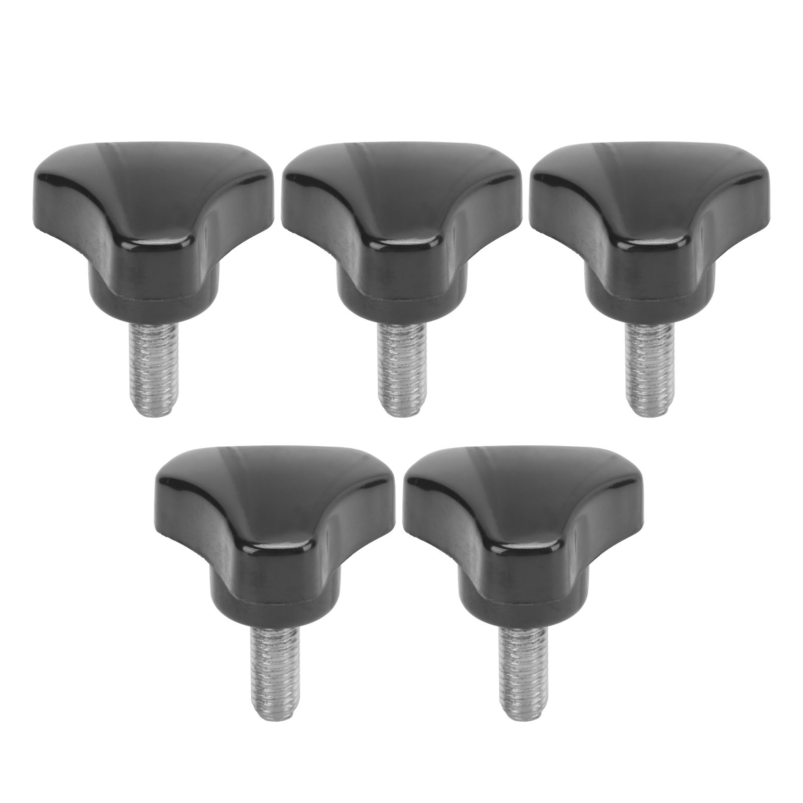 5pcs Clamping Screw Knob M8 Male Thread Triangle Head Plastic Hand Grip