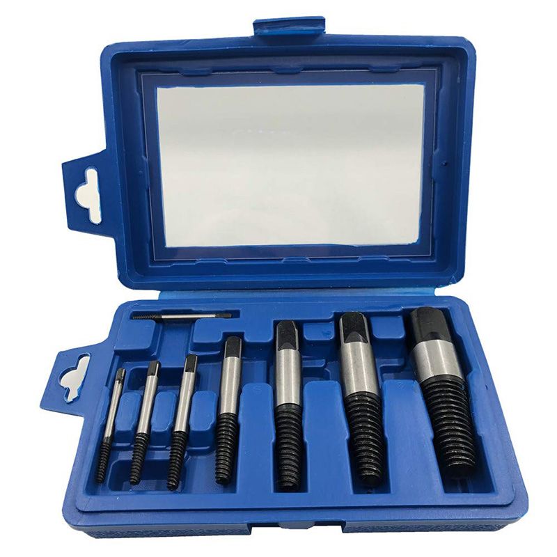 8 PCS Screw Extractor Set,Damaged Screw Broken Bolt Water Pipe Remover Set Extractor Screw Remover Set