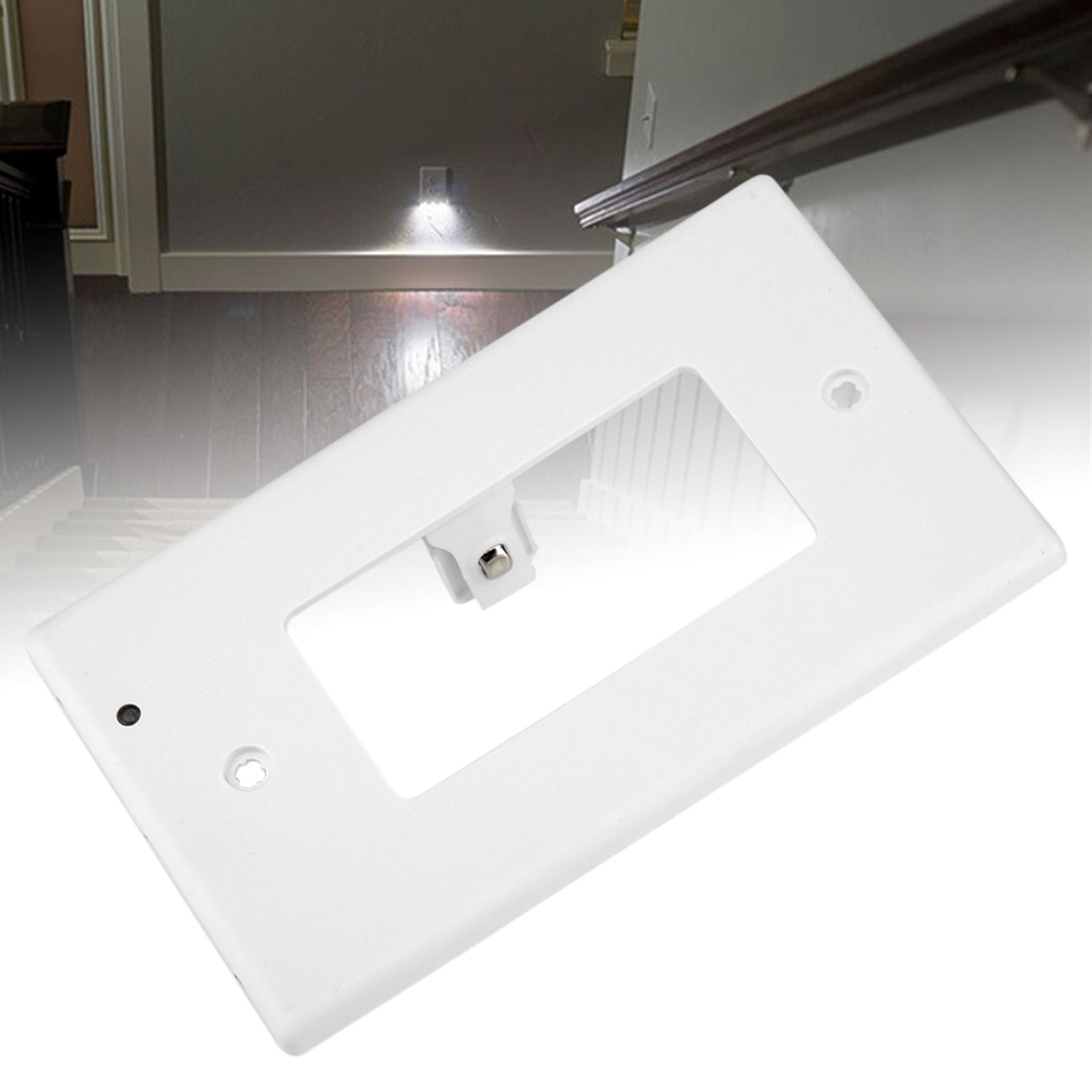 Wall Outlet Cover Socket Plate With Light Sensor LED Night