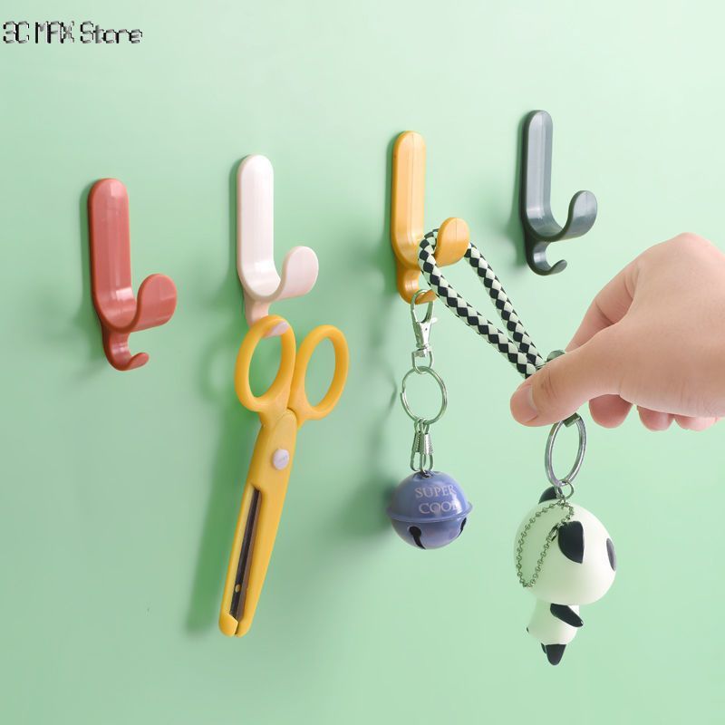 Towel Coat Hook ABS Punch-free Wall Hanging Key Storage Home Decoration Picture Hook professional design