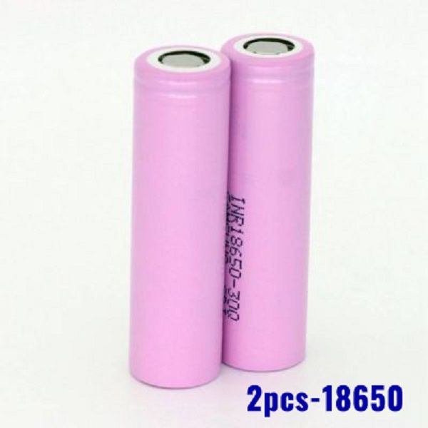 INR 18650 3.7V pink rechargeable lithium Li-ion battery- 2pcs