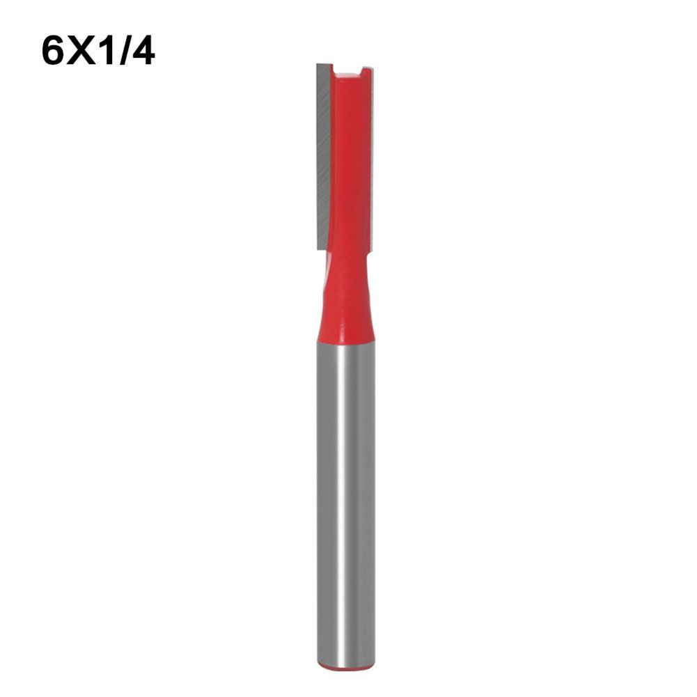 6mm Shank Double Fluteslling Cutter Wood Carving Trimming Blade Straight Bit