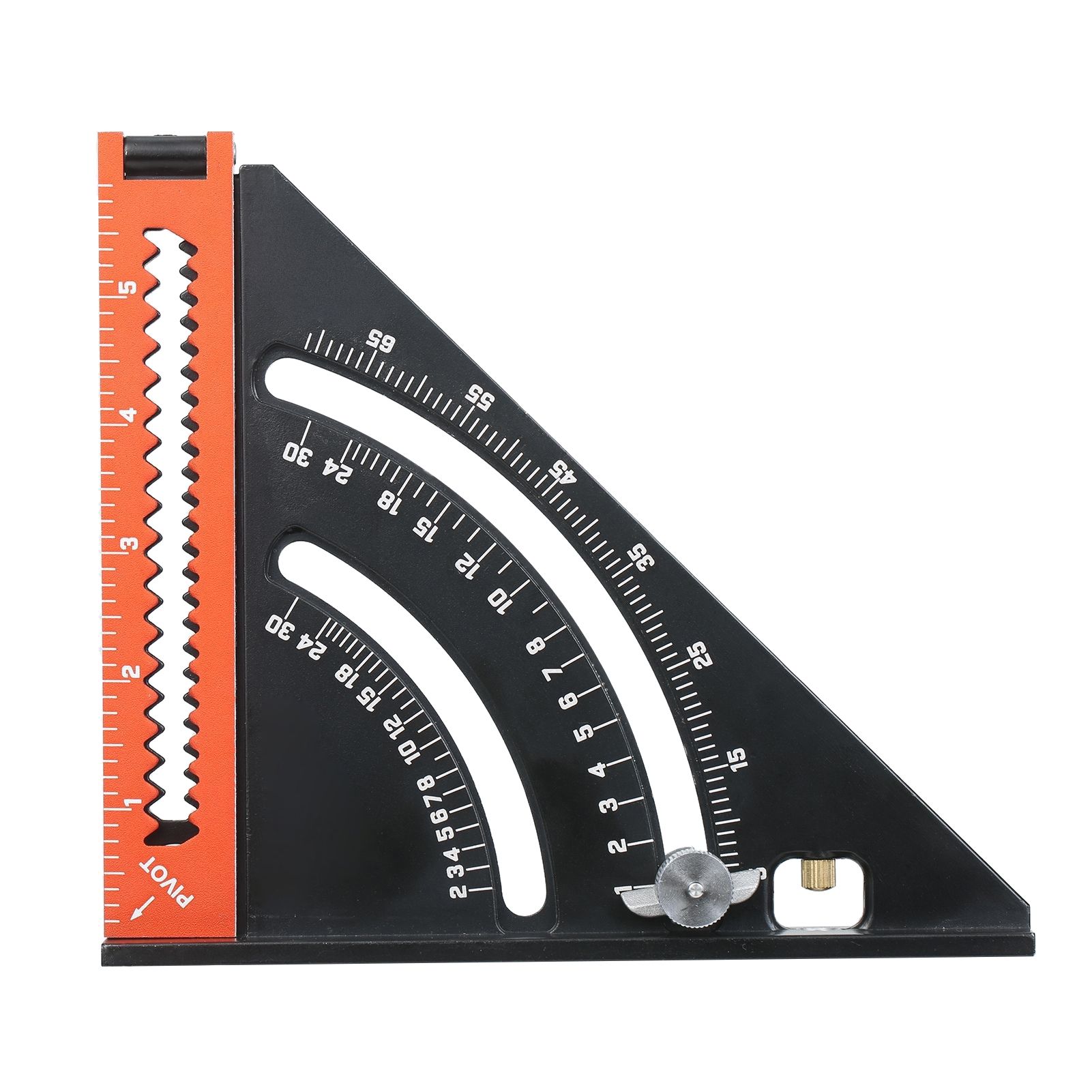 Folding Triangle Square Ruler Goniometer Aluminium Alloy Multifunction Measuring Ruler Metric Woodworking Positioning Tool Angle Adjusting 6-inch Extendable