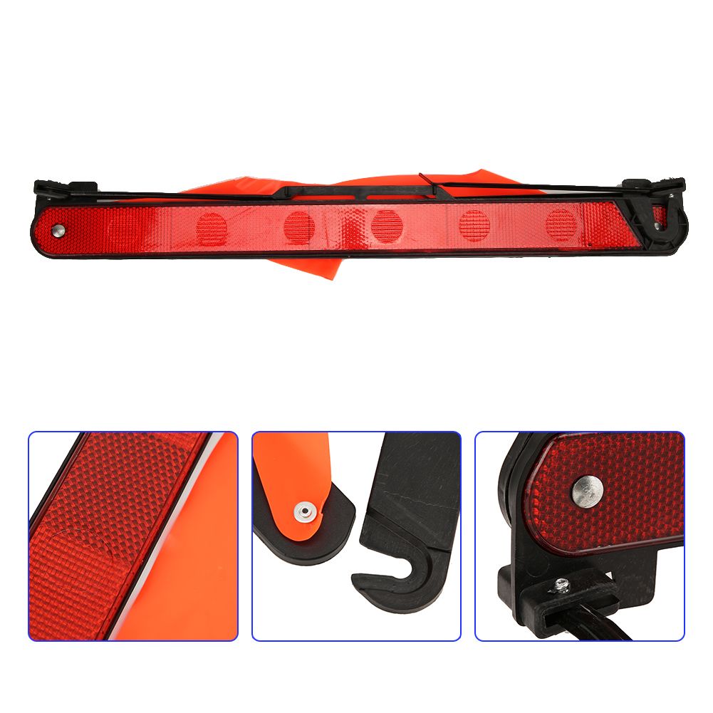 Foldable Car Reflective Sign Triangular Road Construction For Automobile
