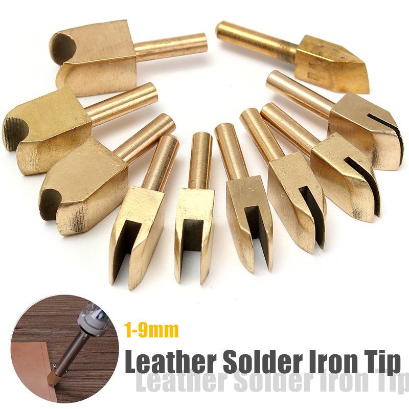 Tool parts 1Pcs Mini Leather Soldering Iron Tip For Edge Decor Leathercraft Solder Brass DIY Kit