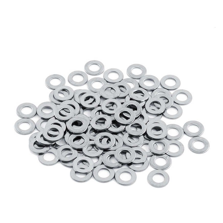 100Pcs M3 M4 M5 M6 M8 M10 Stainless Steel Metric Flat Washers Screw Fasten Tool