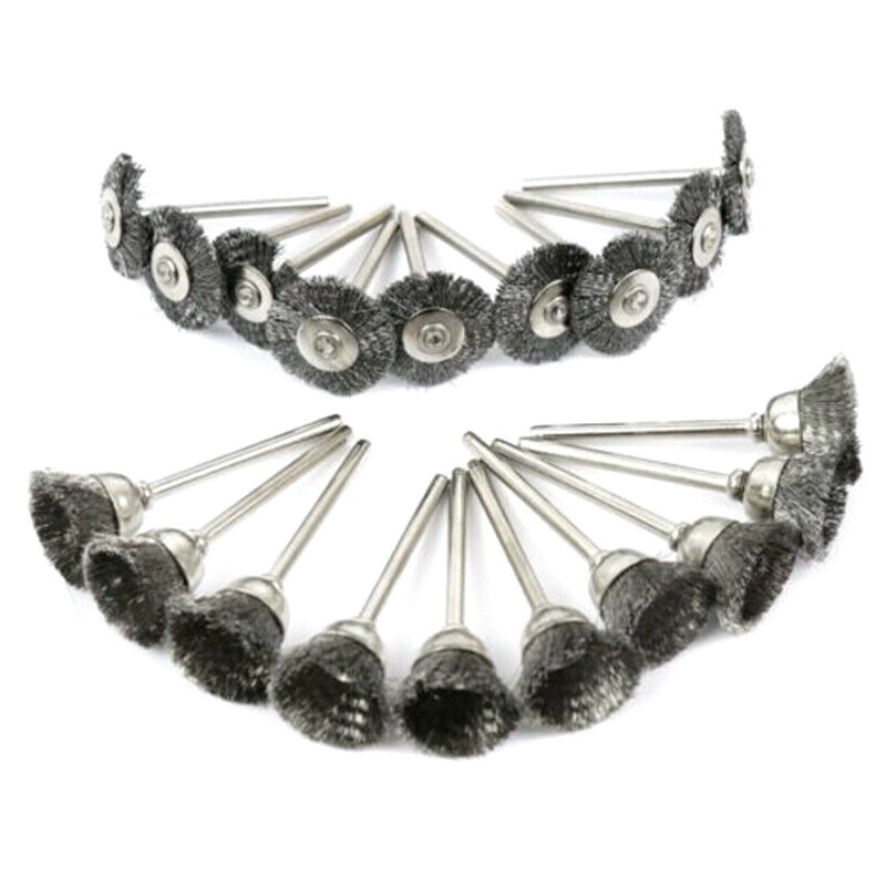 Stainless Steel Wire Brush Set for Dremel Rotary Tool Die Grinder Flat Wheel Cup