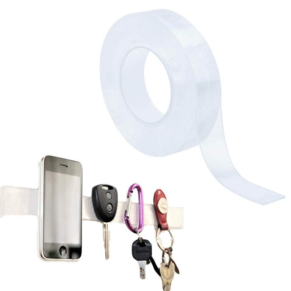 Super Strong Sticky Pad Double -sided Adhesive Tape in Roll Nano Material Gel Pad Grip Transparent Fixate Gel Pad Strips
