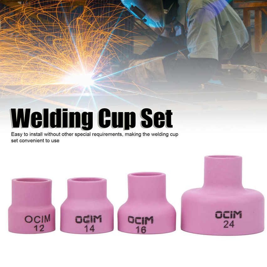 Ceramic Welding Cup Set Alumina Torch Gas Lens Kit Industrial Supplies WP‑17/18/26 1.6