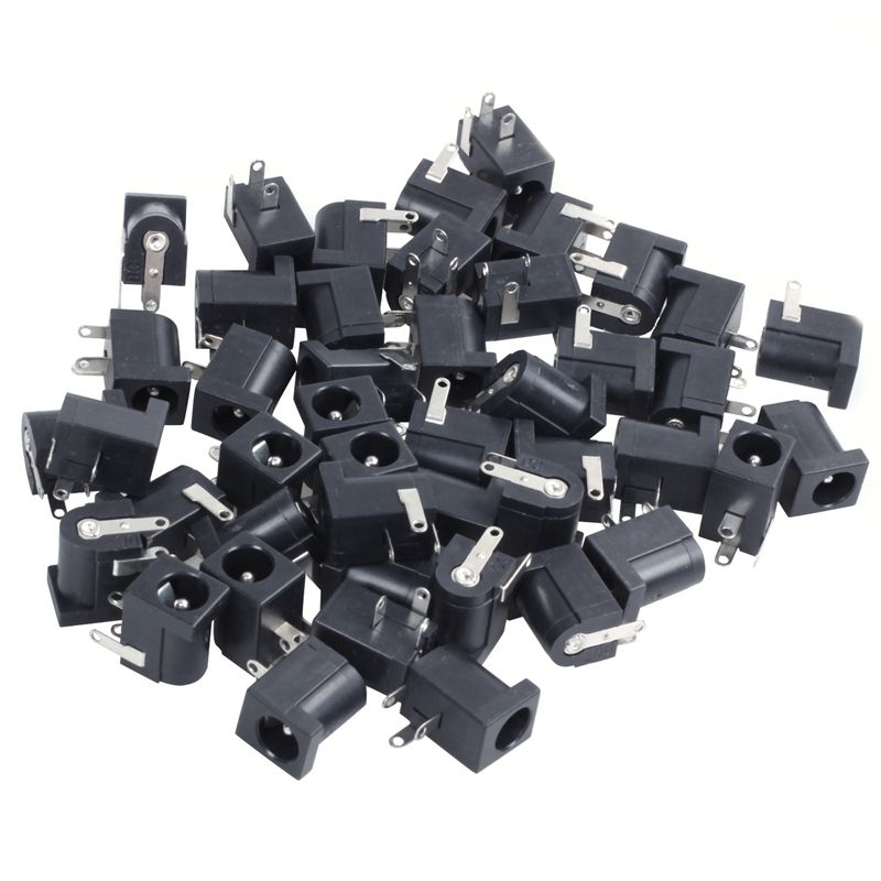 45 Pcs DC Jack Socket 2.1mm x 5.5mm Barrel-Type Mount DC-005
