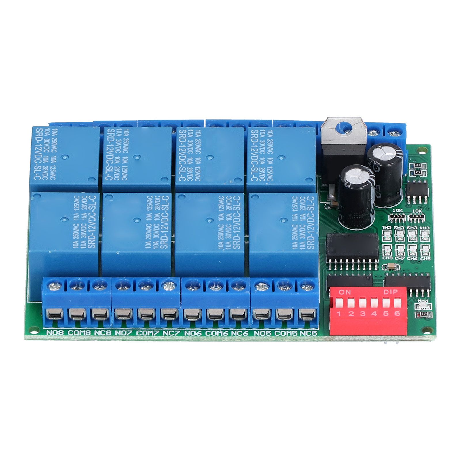 Buy Ying Relay Module 8 Channel RS485 Serial Port Remote Control Switch PLC Controller Board DC12V