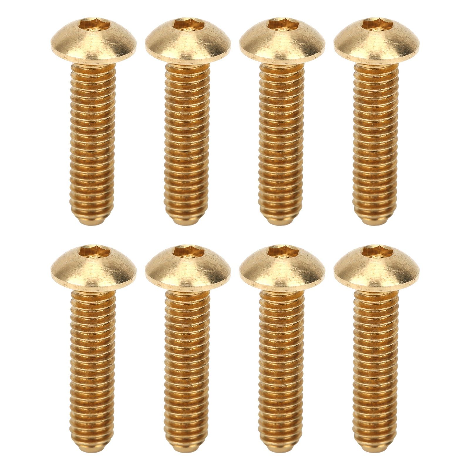 Hex Socket Screws Half Round Head Pure Copper 50Pcs Strong Clear Texture for Hardware