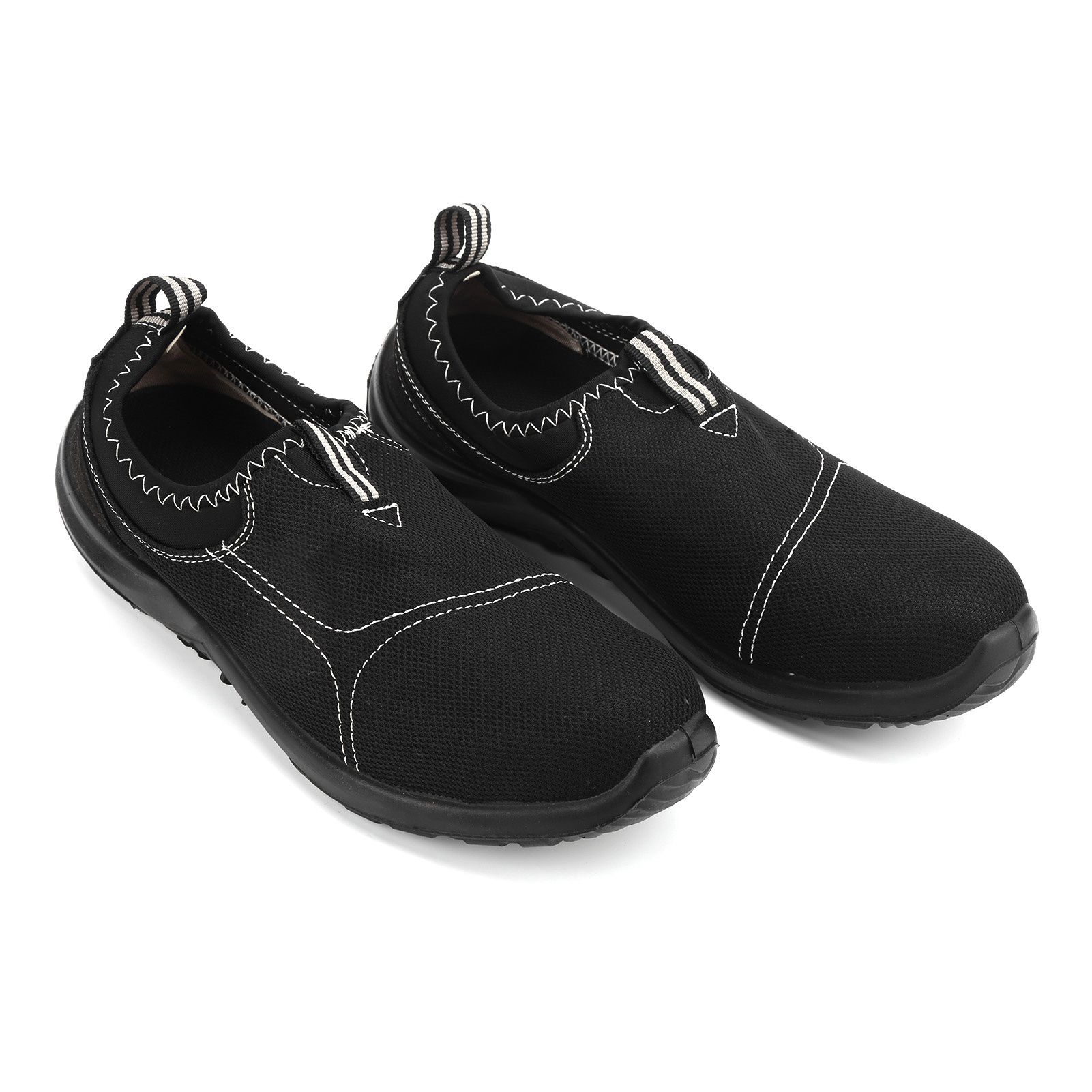 Safety Shoes Breathable Vamp Black Puncture Proof Hiking Boots Anti Smash with Manual for Logistics Handling