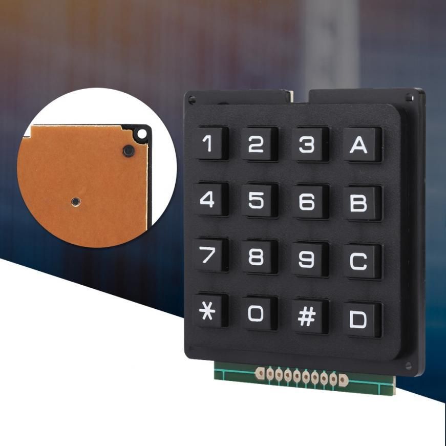 Matrix keyboard, 16-key keyboard modules 4x4 buttons External keyboard Microcontroller keyboard for MCU