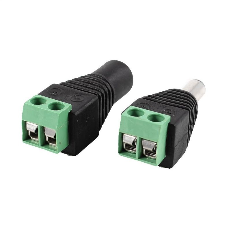 ARELENE 2 plug male and female 5.5 x 2.1 mm DC jack, surveillance camera EU power plug