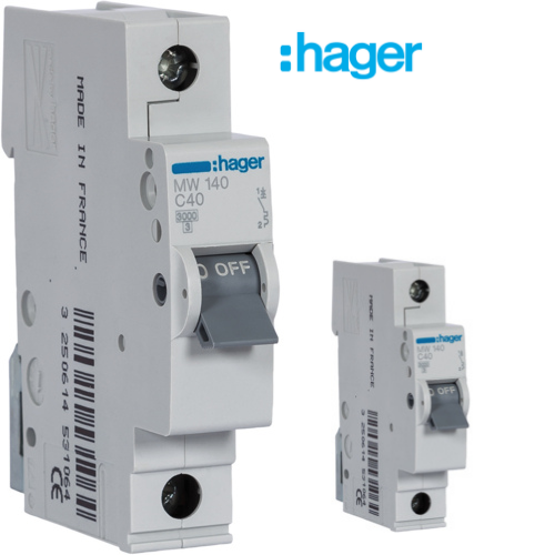 Hager 1P 6kA MCB C-32A 1M Miniature Circuit Breaker