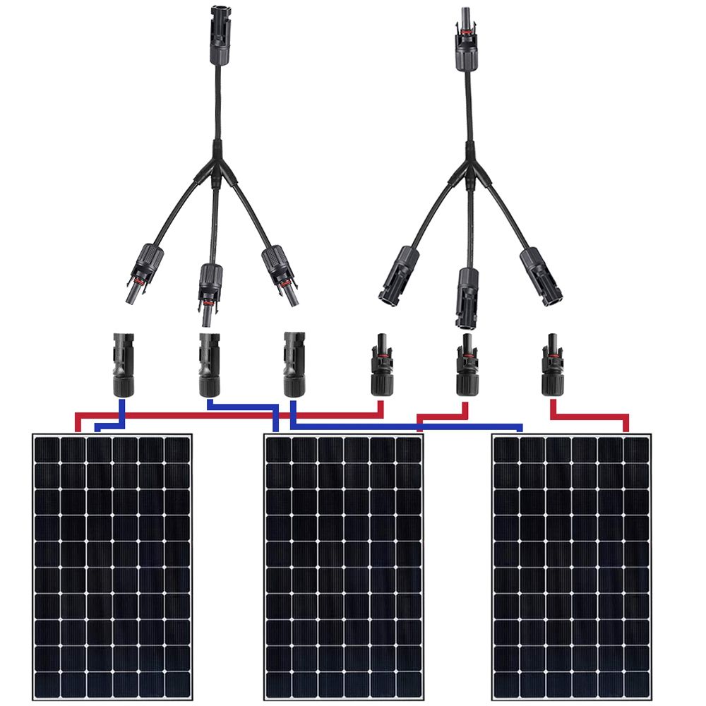 Solar Y Branch Connectors Y Type 1 Way 3-PV Connector (M/FFF & F/MMM) PV Connector PV Connector Wrench